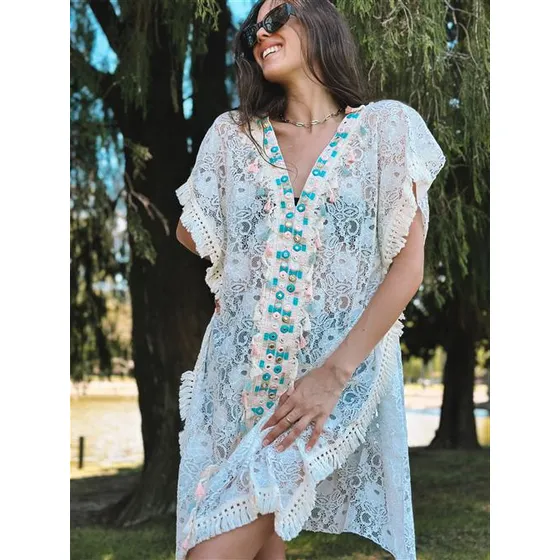 Tunica Vestido De Mujer Mandalay Tull Brodery  Gu-h32556