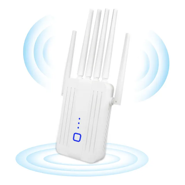 Amplificador De Señal Wifi 1200mbps Doble Banda 5g/2.4g,repetidor Wifi Con Wps,puerto Ethernet,modo Ap Compatible,plug And Play,instalación Instantánea,amplificador De Señal Wifi Para Hogar Y Oficina