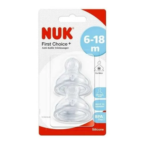 Nuk First Choice Plus Tetina De Silicona 6-18 Meses Medio 2u
