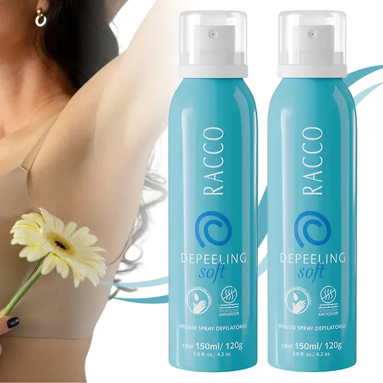 Kit 2 Uni Mousse Racco Depeeling Soft Depilação Rápida 150ml