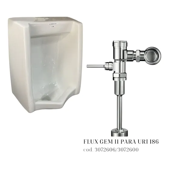 Urinario Blanco/ Porcelana Con Fluxometro