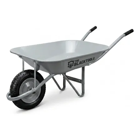 Carro De Mão Reforçado 50kg Jardim Caçamba 60l Aço Solda Cinza