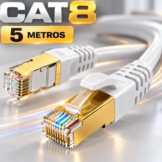 Cable de Red Aspor Cat8 5m RJ45 40Gbps SFTP Cobre 2000MHz