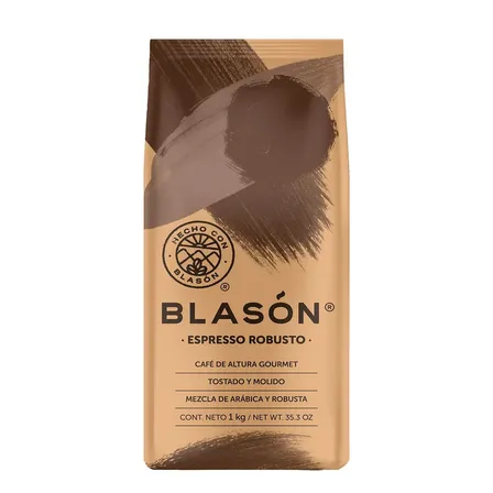 Café Blasón Espresso Robusto Tostado Y Molido 1kg