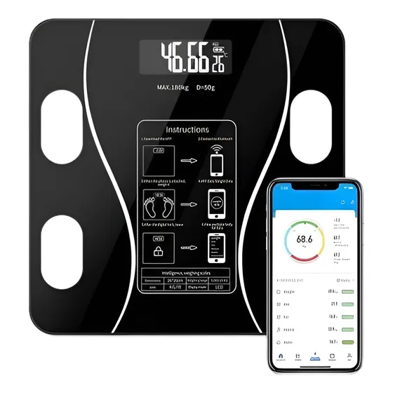 Peso Balanza Corporal Digital Recargable Imc Mide Grasa Agua