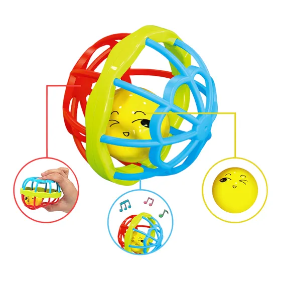 Sonajero Sensorial Para Bebe Pelota De Agarre Flexible