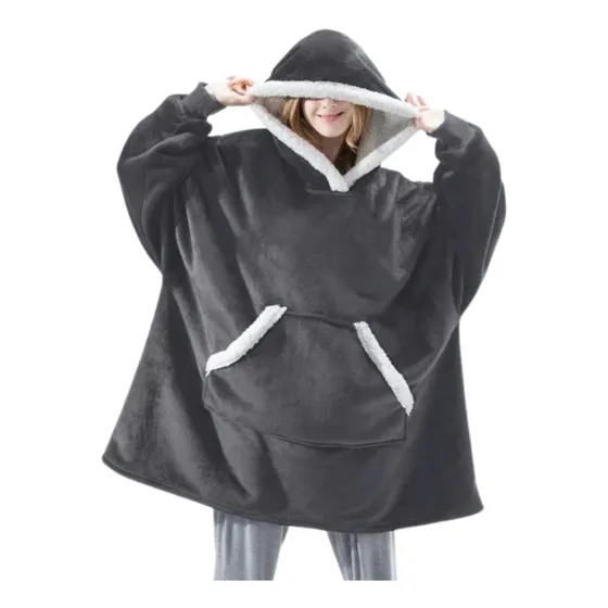 Manta Poncho Sherpa Manta Polar Bata Frazada Polerones Felpa