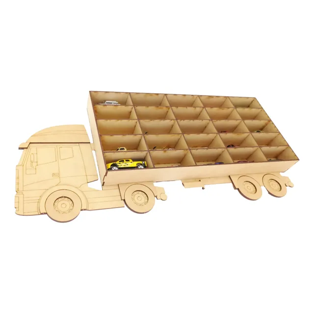 Camion Repisa Para 25 Autitos Escala 1:64 De Madera Mdf