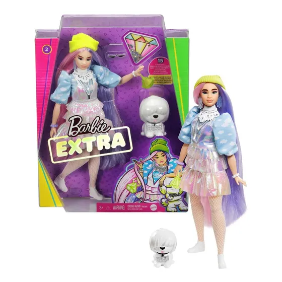 Barbie Extra N°2 Muñeca Fashionista, Mascota +15 Accesorios