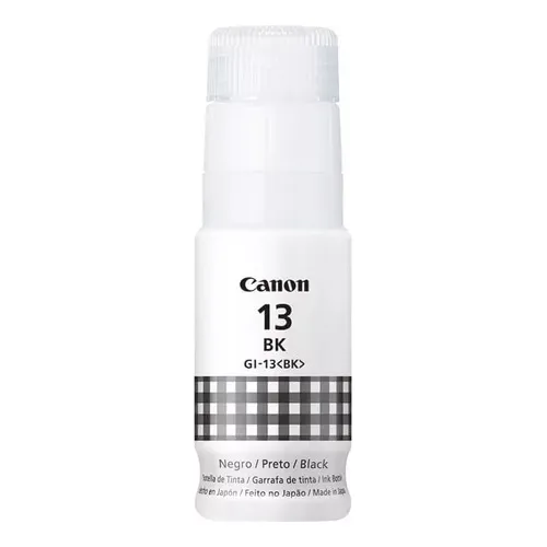 Botella De Tinta Canon Gi-13 Color Negro 70ml