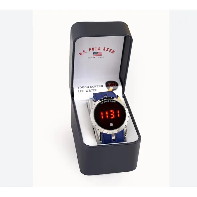 Reloj Us Polo Assn Led Color Azul Us3175ro