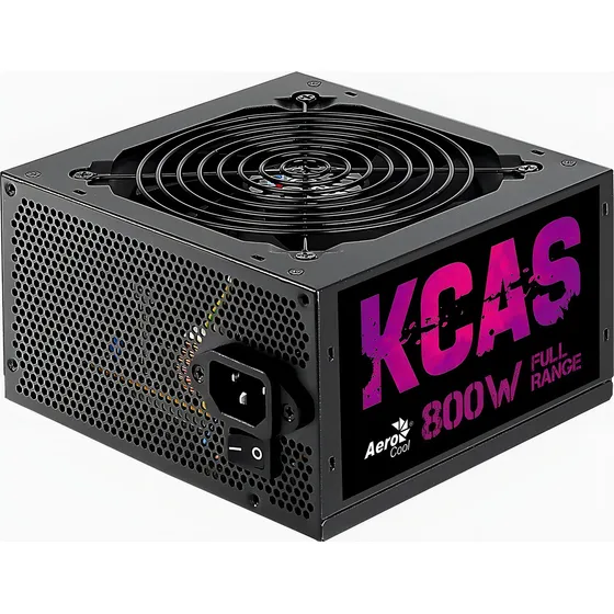 Fonte Pc Gamer Aerocool Kcas 800w 80plus Atx Pfc Ativo Cor Preto 127/220V