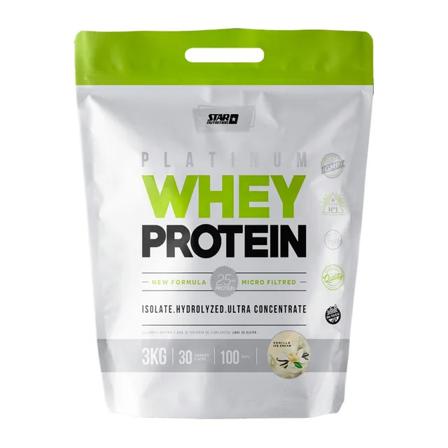 Whey Protein 3 Kg - Star Nutrition - Proteina sabor vainilla ice cream