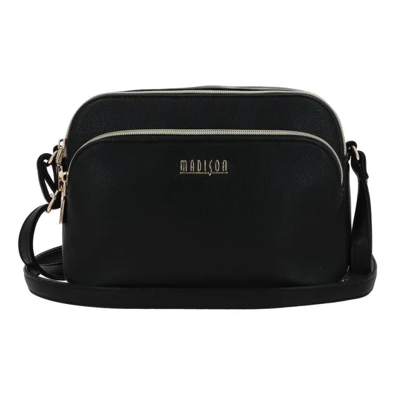 Bolso Hombro Chenson Madison Modelo Floresia Md25114-3 Negro Acabado De Los Herrajes Níquel Diseño De La Tela Liso