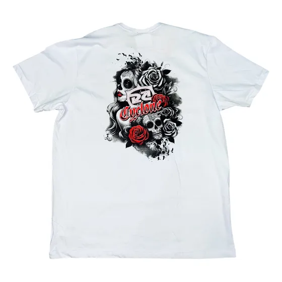 Camiseta Cyclone Skull Girl Camisa Masculina Edição Especial
