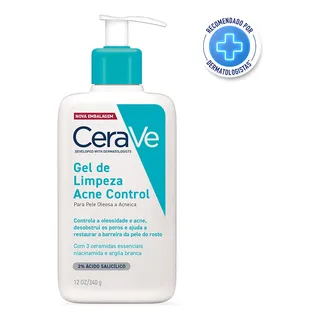 Gel De Limpeza Acne Control 340g Cerave Para Pele Oleosa A Acneica De Dia E Noite Gel De Limpeza Acne Control 340g Cerave Para Pele Oleosa A Acneica De Dia E Noite