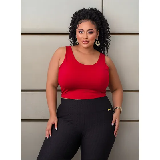 Top Plus Size Reforçado Cropped Super Sustentação Xxg-48/54