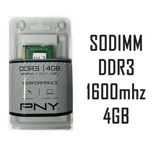 Memoria Ram Pny Ddr3 4gb 1600mhz Sodimm Laptop Pc3-12800