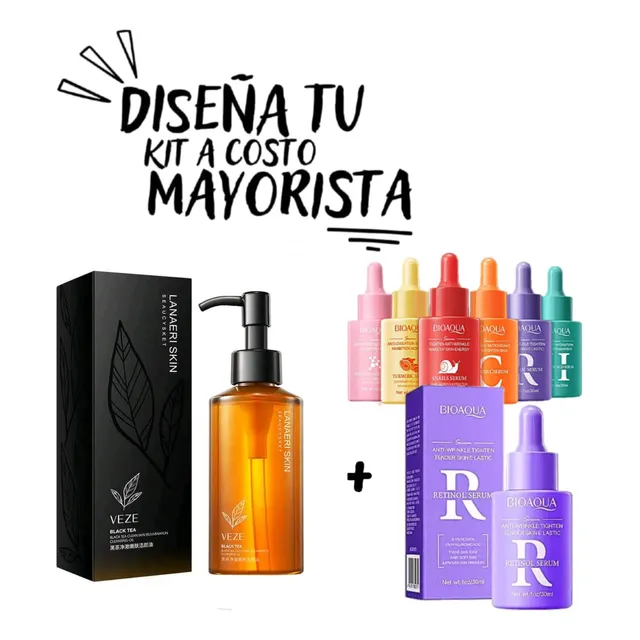 Kit Serum Facial Retinol Acido Hialuronico Arroz Bioaqua