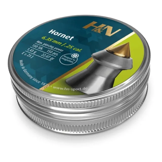Chumbos Hyn Hornet 6.35 22 Grains Caza Impacto Pellets