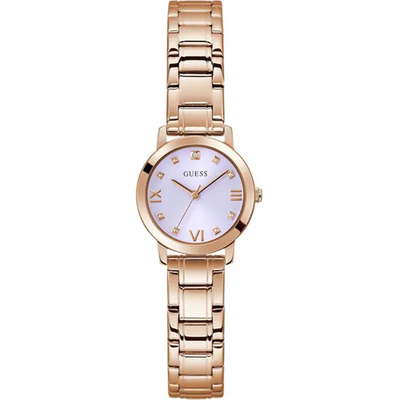 Reloj Mujer 7 Cm Diámetro, Tono Rosa Oro, Esfera Lavanda