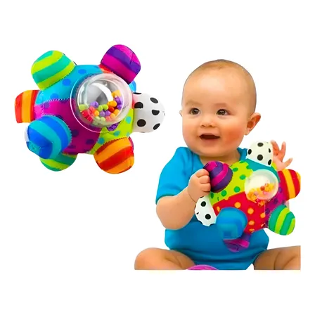 Juguete Pelota Sonajero Texturizadas Sensorial Para Bebes