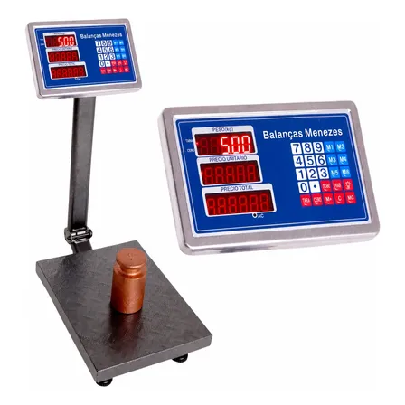 Balança De Plataforma Digital 200 Kg Com Bateria 30x40 + Nf