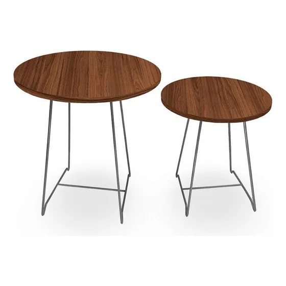Mesa De Canto Dupla Amsterdã - Prata/villandry