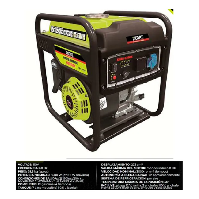 Generador Inversor De Corriente 3500w Marca Xcort Hr-e3064