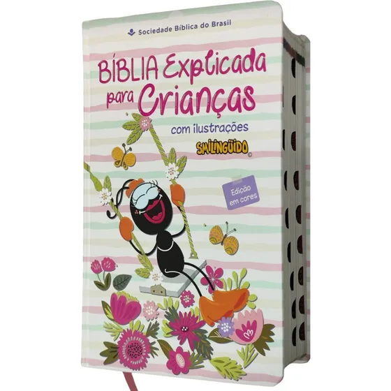 Bíblia Explicada Para Crianças Com Ilustrações Smilinguido Ntlh Com Indice Capa Dura