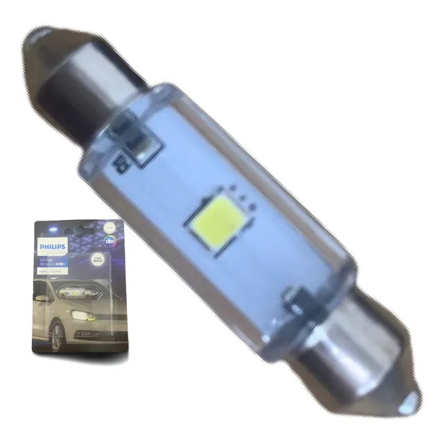 Lampada Led Philips Torpedo 38mm 6000k 12v - Teto Porta-mala