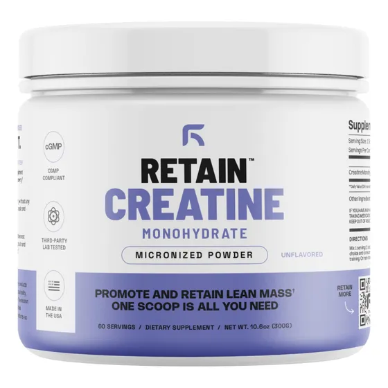 Monohidrato De Creatina En Polvo Retain 60 Porciones 100% Mi