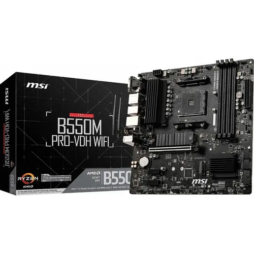 Placa Mae Msi B550m Pro-VDH Wifi DDR4 Socket AM4 Cor Negro