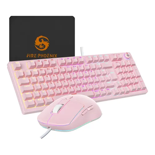 Kit Teclado E Mouse Mecânico Dpi 7200 Abnt2 Gamer Luz Led Rgb