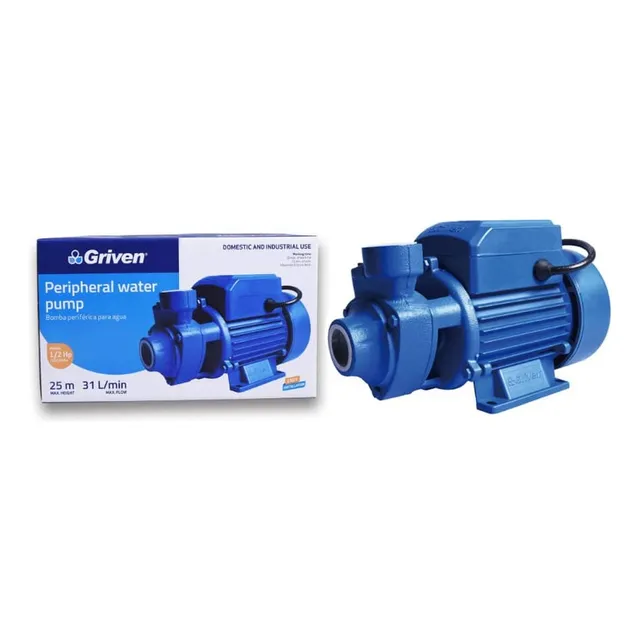 Bomba De Agua Periferica Griven 1/2 Hp 110v