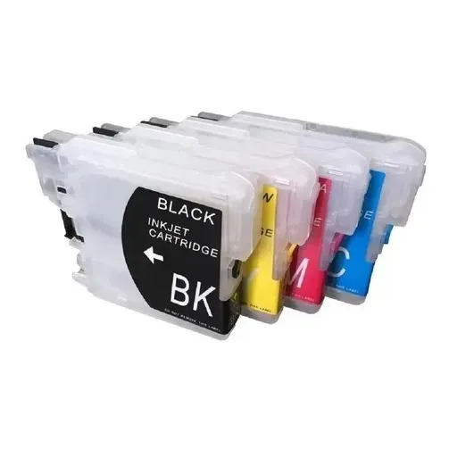 4 Cartuchos Recargables Para Broth Lc61 Corto J140, J125
