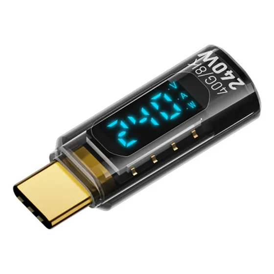 Adaptador Usb4 240w Type-c: Monitor De Voltaje Y Velocidad