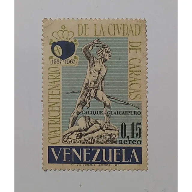 Estampilla Cuatricentenario De La Ciudad De Caracas