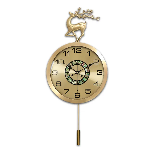 Aero Snail Reloj Pared Redondo Dorado 12.6  Decoracion Alta
