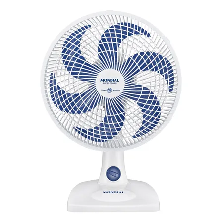 Ventilador De Mesa 30cm Super Power, Mondial, 60w - Vsp-30-w 30 Cm Branco 220v Azul Polipropileno 6