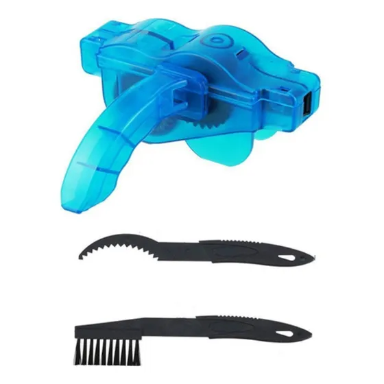 Kit de limpieza para bicicletas, cepillo con trinquete y raspador, 3 piezas, MTB