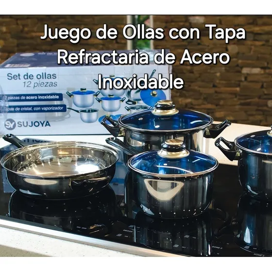 Juego De Ollas Con Tapa Refractaria -  Sujoya