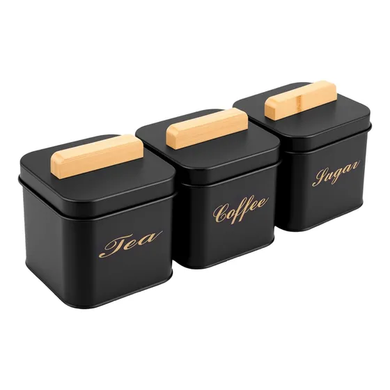 Juego De 3 Recipientes Para Café, Té Y Azúcar