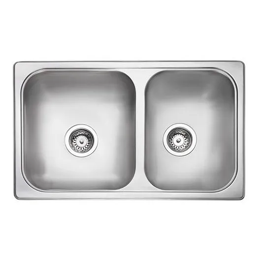 Bacha Cocina Doble Mi Pileta 305e Encastre Mate
