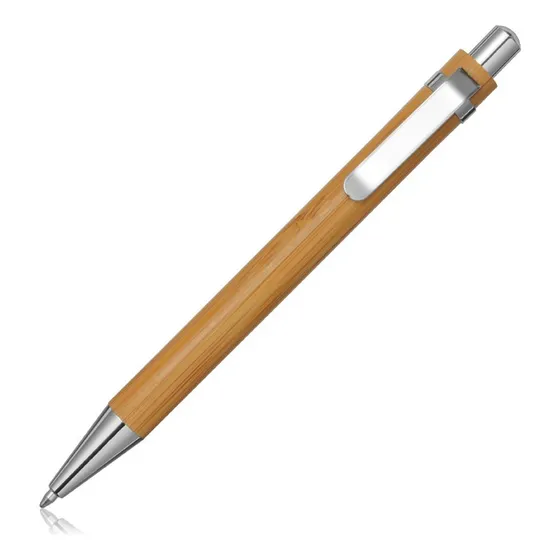Bolígrafo De Madera Ecológico Bambú - Tinta Azul X100