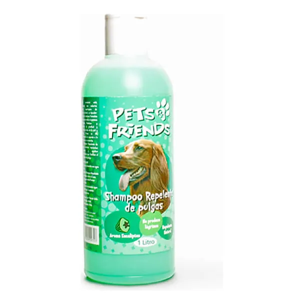Shampoo Liquido Repelente Pulgas 1 Lt Perro Pets&Friends
