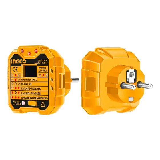 Probador Diferencial Tester De Enchufes Digital Ingco