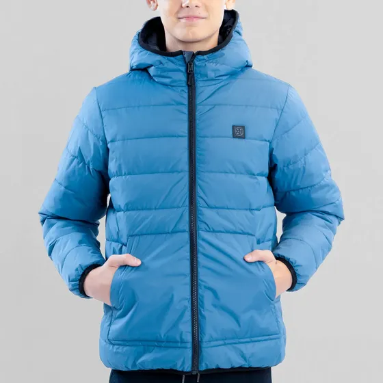 Parka Reversible Windy Celeste Infantil Maui And Sons