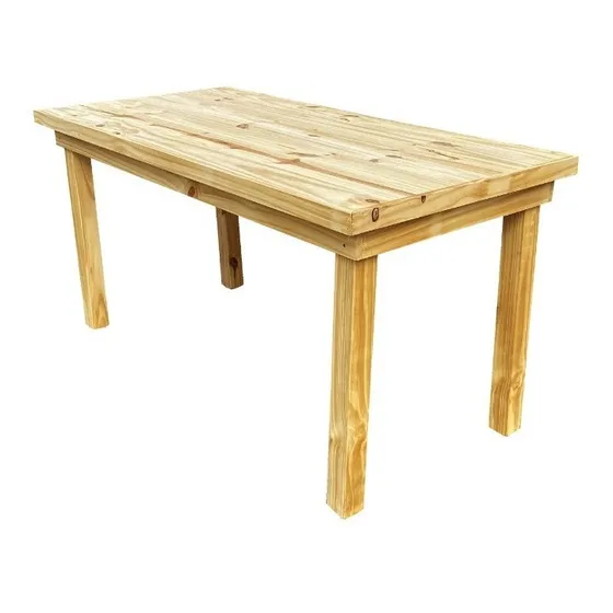 Mesa Maciza 1,40 X 80 Madera Pino Reforzada Color Natural Ohventas