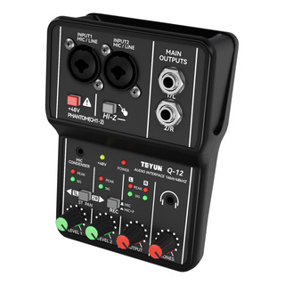 Interface De Áudio Teyun Q-12 5v Usb 2 Canais Mesas De Som Interface De Áudio Teyun Q-12 5v Usb 2 Canais Mesas De Som